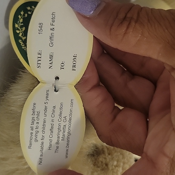Bearington Collection Griffin & Fetch Bear Mini Dog Frisbee Rare HTF - Picture 6 of 11
